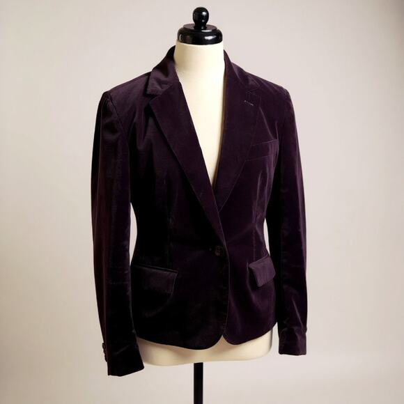 Luxe Velvet Blazer in Deep Plum - Women’s Size 16 - Picture 4 of 7